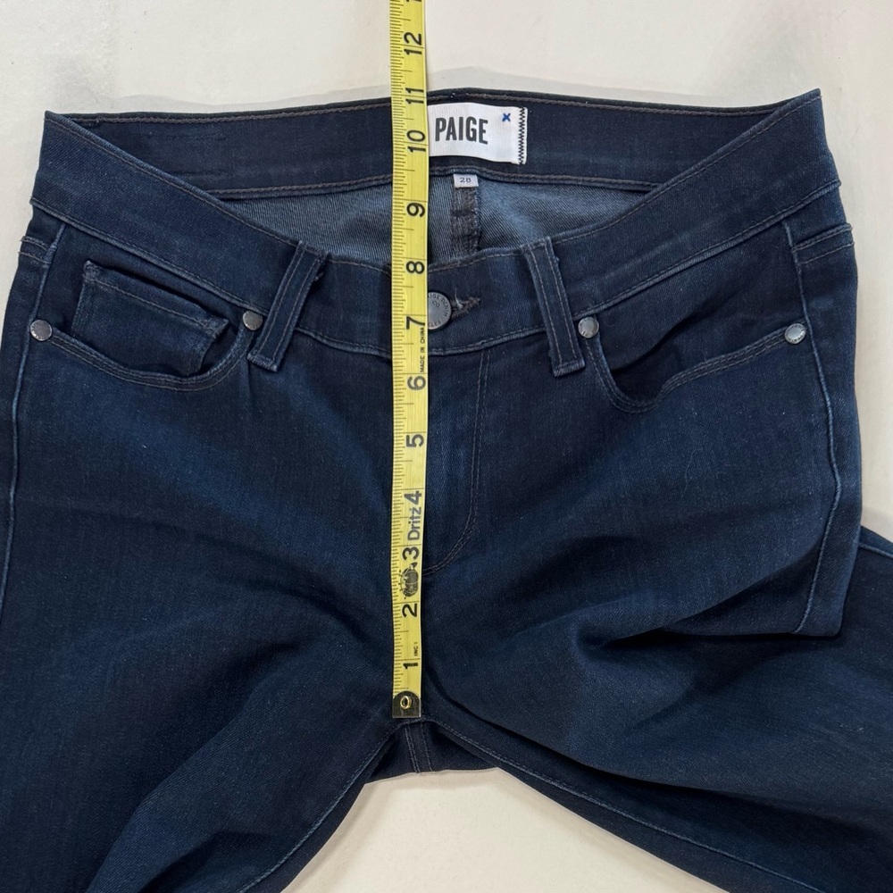 PAIGE Verdugo Ultra Skinny Emma Dark Wash Mid-Rise Jeans (28) - Picture 7 of 17